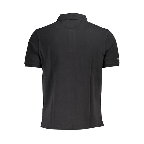 La Martina Black Cotton Men Polo Shirt La Martina