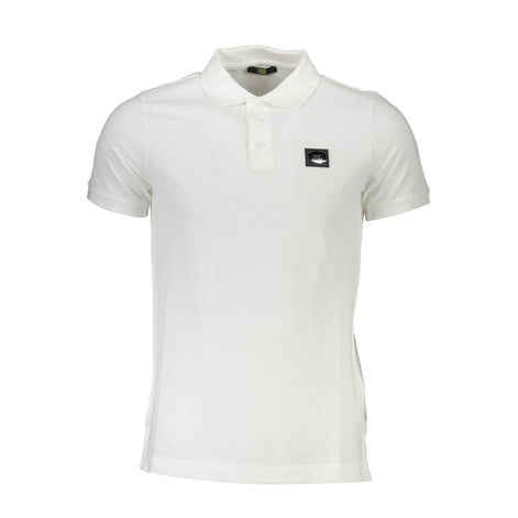 Cavalli Class Bianco Cotton Men Polo Cavalli Class