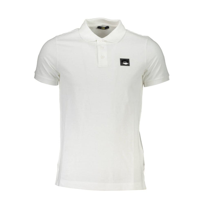 Cavalli Class Bianco Cotton Men Polo Cavalli Class