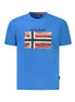 Napapijri Blue Cotton Men T-Shirt Napapijri