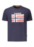 Napapijri Blue Organic Cotton Men T-Shirt Napapijri