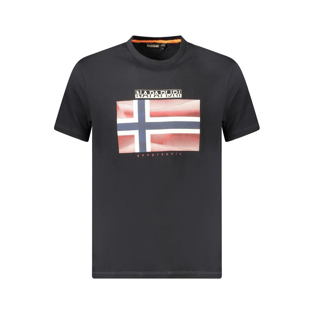 Napapijri Black Cotton Men T-Shirt Napapijri