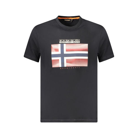 Napapijri Black Cotton Men T-Shirt Napapijri