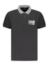 Cavalli Class Black Cotton Men Polo Shirt Cavalli Class