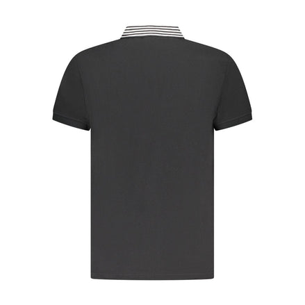 Cavalli Class Black Cotton Men Polo Shirt Cavalli Class
