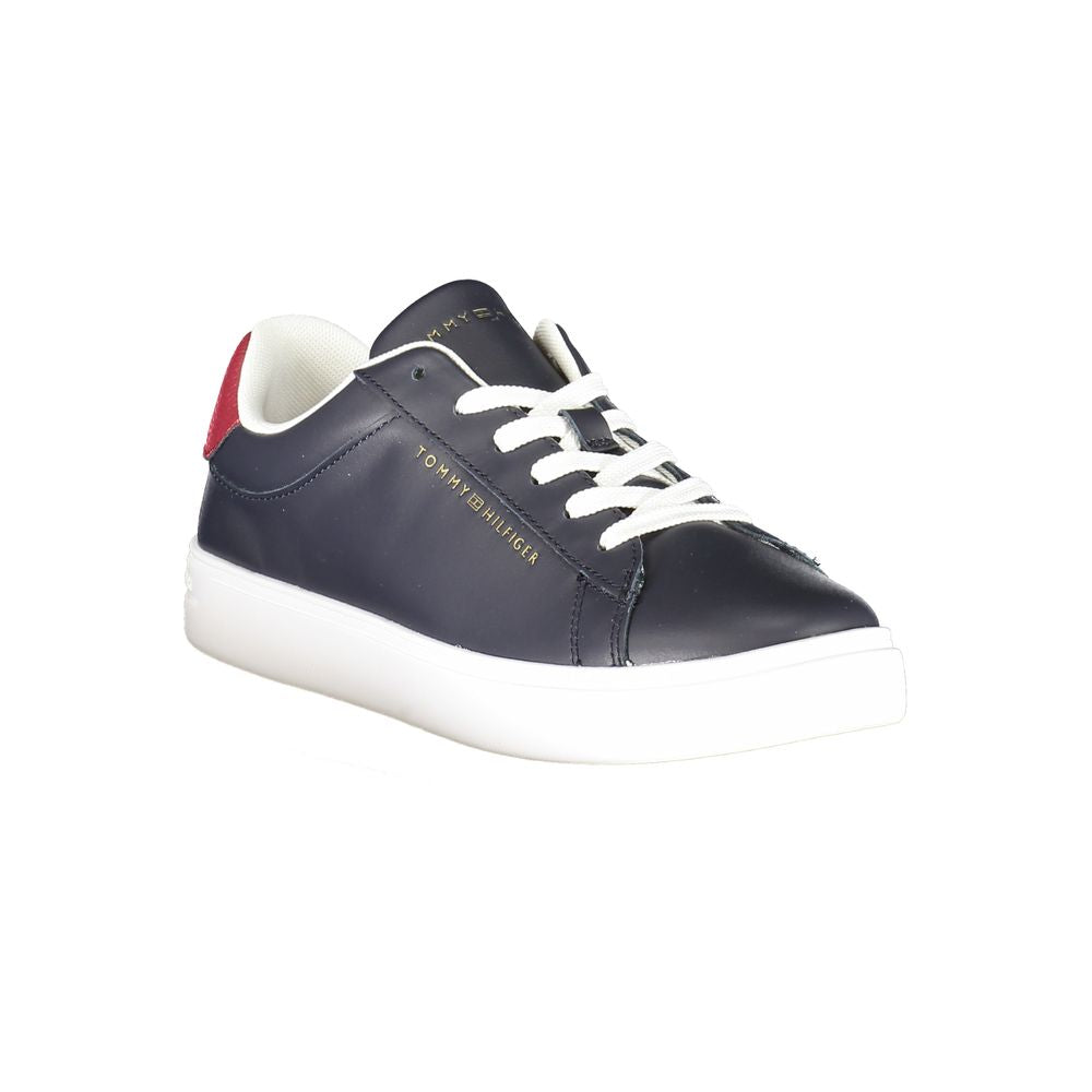 Tommy Hilfiger Blue Leather Women Sneaker Tommy Hilfiger