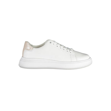 Baskets Calvin Klein en cuir blanc pour femme