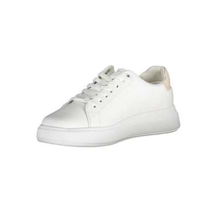 Baskets Calvin Klein en cuir blanc pour femme
