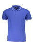 Cavalli Class Blue Cotton Men Polo Shirt Cavalli Class