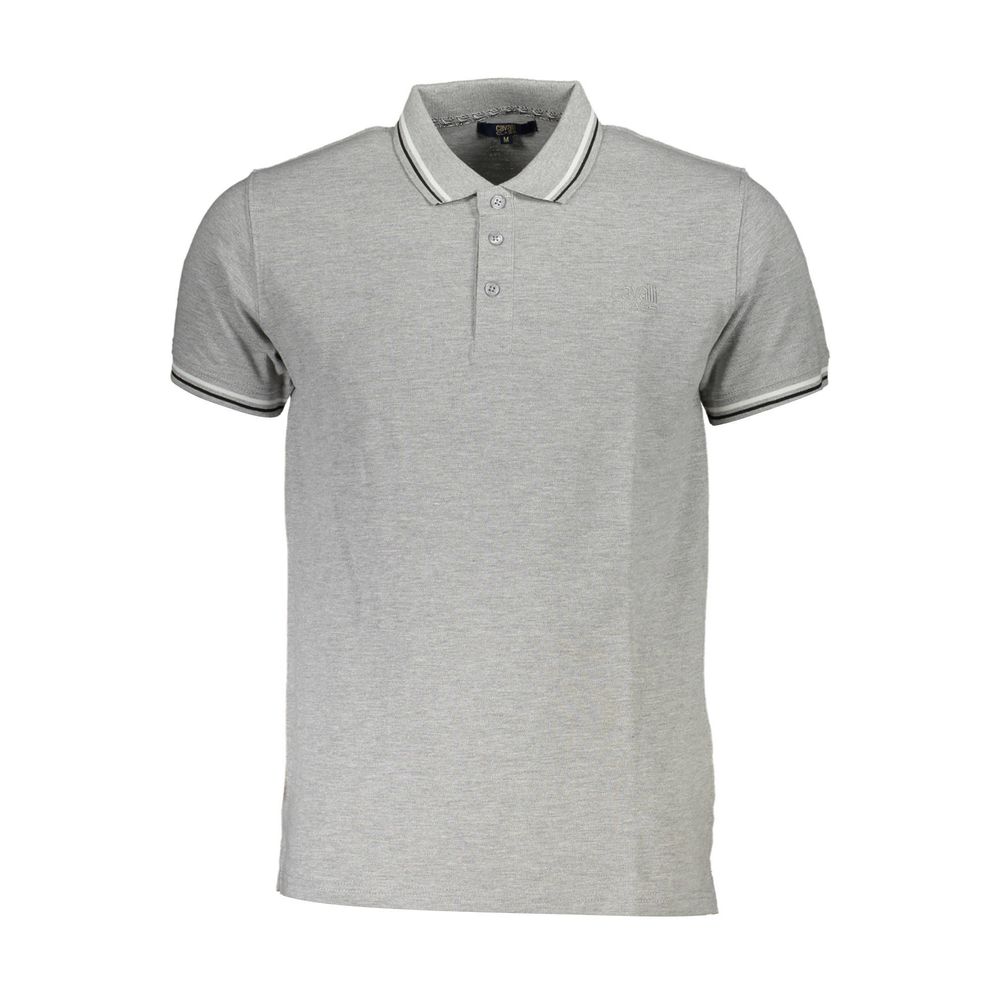 Cavalli Class Grigio Cotton Men Polo Cavalli Class