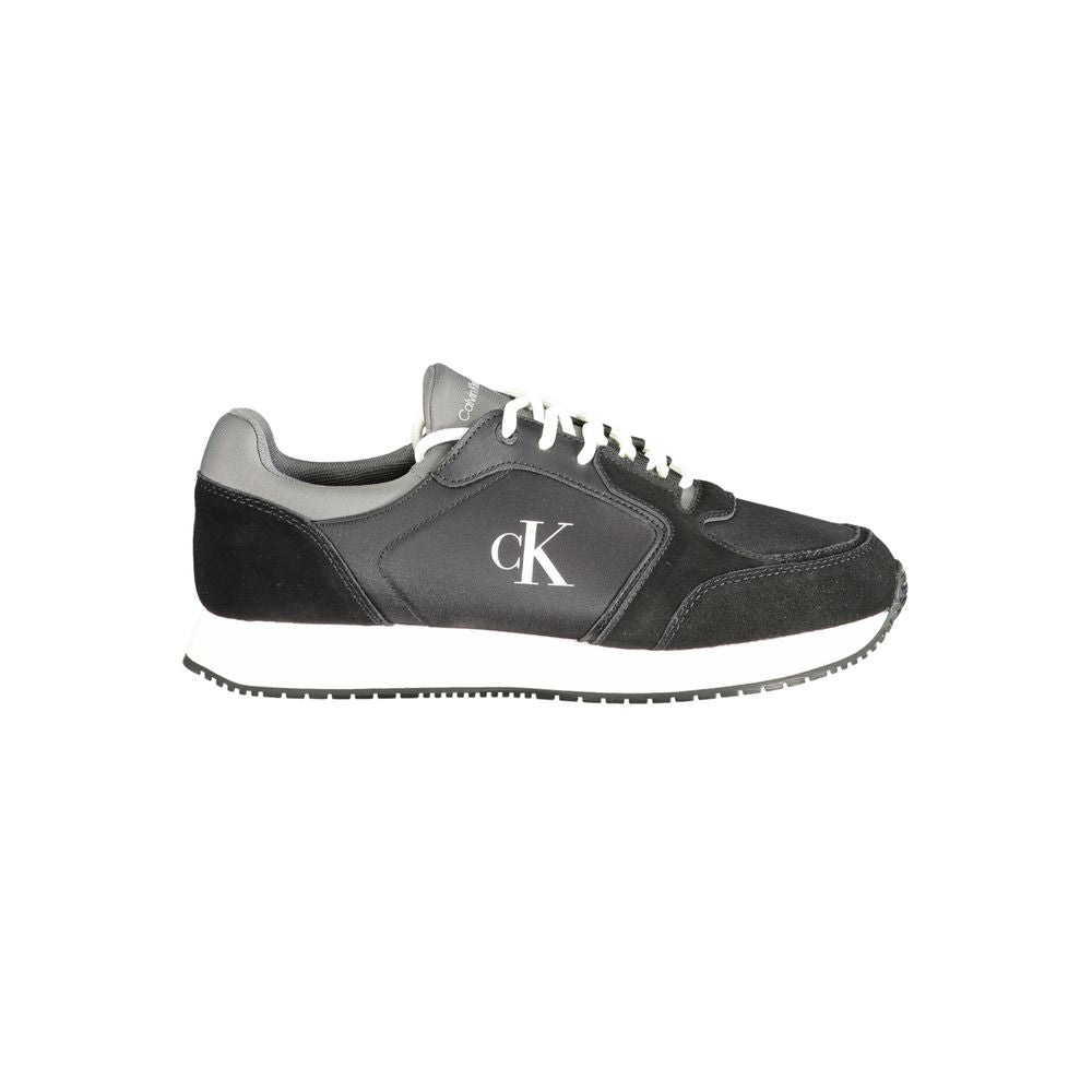 Calvin Klein Black Leather Men Sneaker Calvin Klein