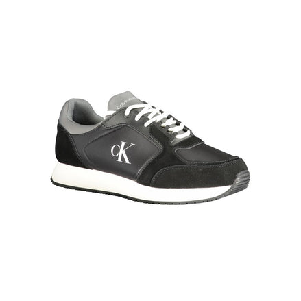 Calvin Klein Black Leather Men Sneaker Calvin Klein