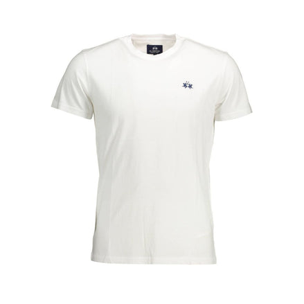 La Martina Bianco Cotton Men T-Shirt La Martina