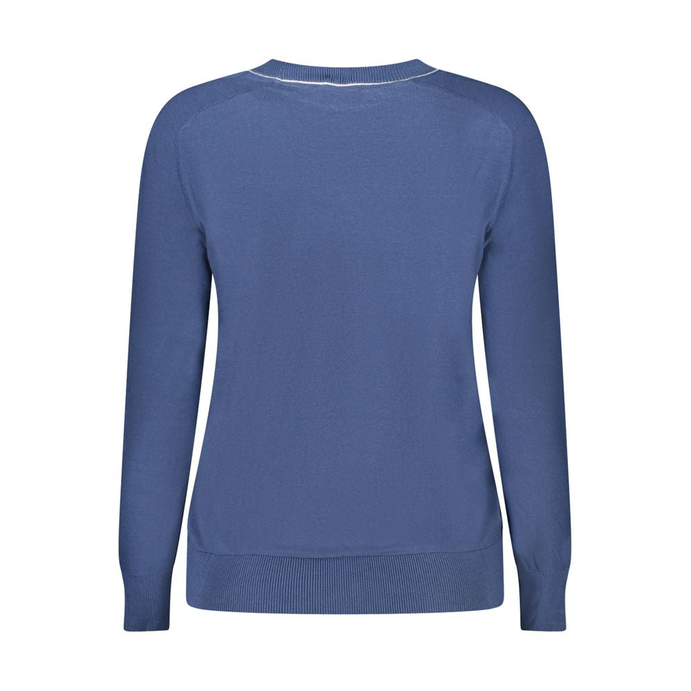 North Sails Blue Cotton Women Sweater North Sails
