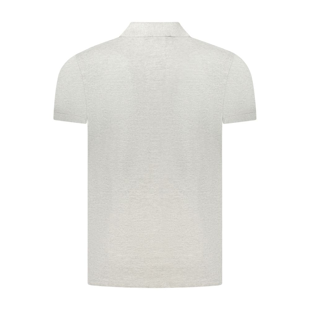 Cavalli Class Grigio Cotton Men's Polo Shirt Cavalli Class
