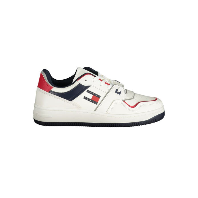 Tommy Hilfiger White Leather Men Sneaker Tommy Hilfiger
