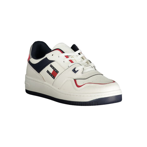 Tommy Hilfiger White Leather Men Sneaker Tommy Hilfiger
