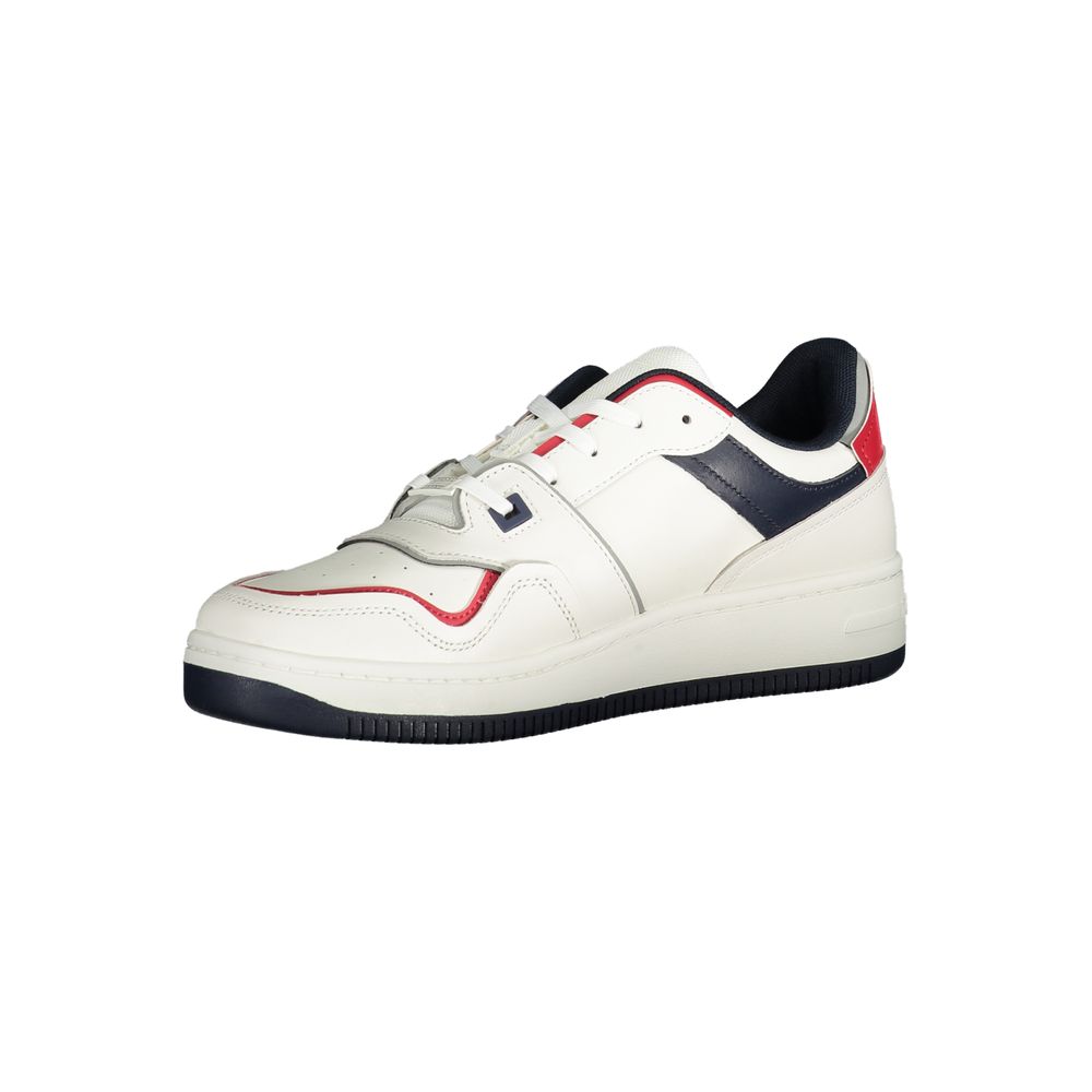 Tommy Hilfiger White Leather Men Sneaker Tommy Hilfiger