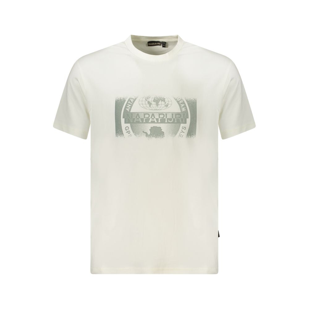 Napapijri White Cotton Men's T-Shirt Napapijri