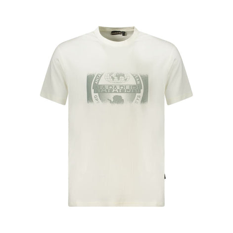 Napapijri White Cotton Men's T-Shirt Napapijri
