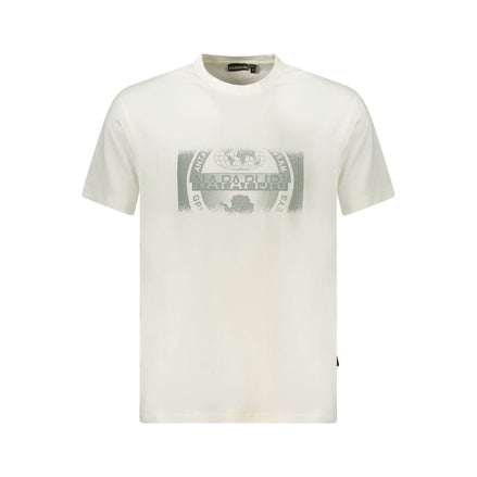 Napapijri White Cotton Men's T-Shirt Napapijri