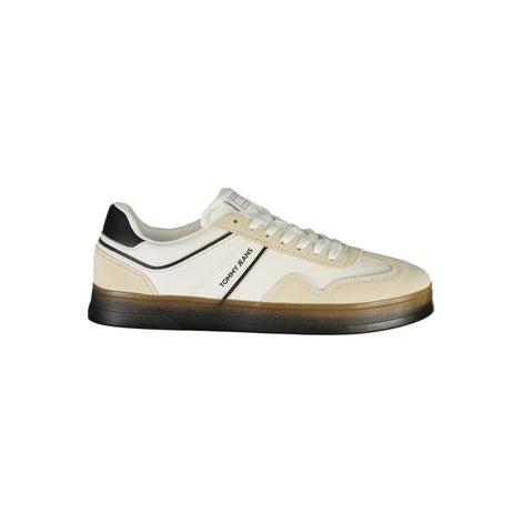 Tommy Hilfiger White Leather Men Sneaker Tommy Hilfiger