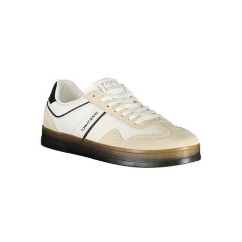 Tommy Hilfiger White Leather Men Sneaker Tommy Hilfiger