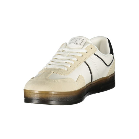 Tommy Hilfiger White Leather Men Sneaker Tommy Hilfiger
