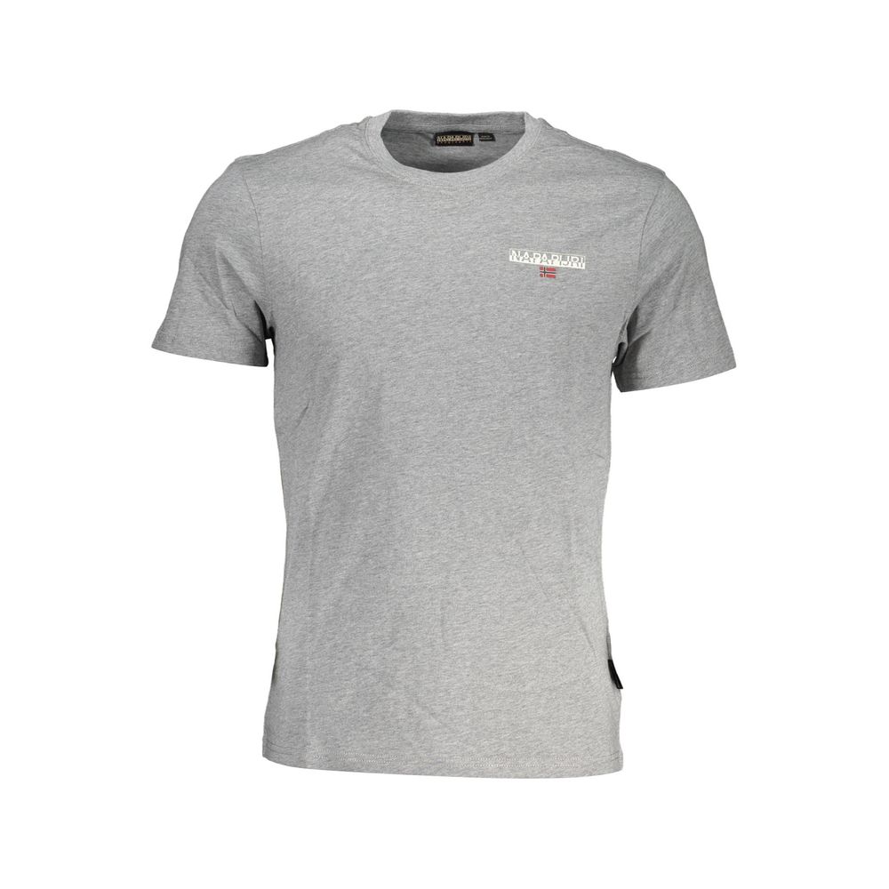 Napapijri Grigio Cotton Mens T-Shirt Napapijri