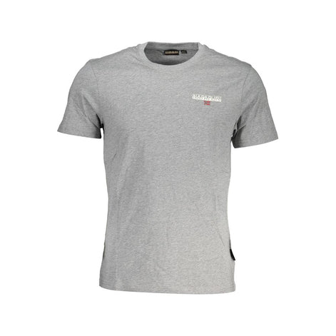 Napapijri Grigio Cotton Mens T-Shirt Napapijri