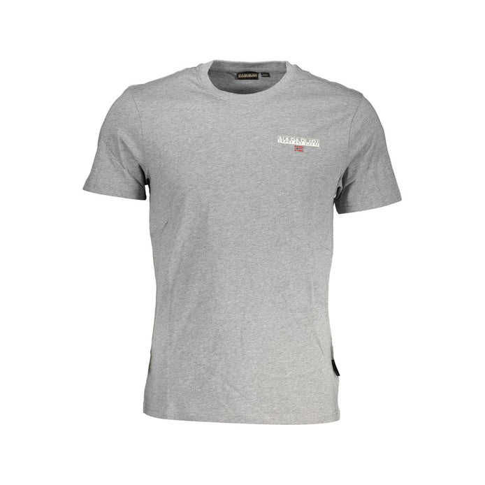 Napapijri Grigio Cotton Mens T-Shirt Napapijri