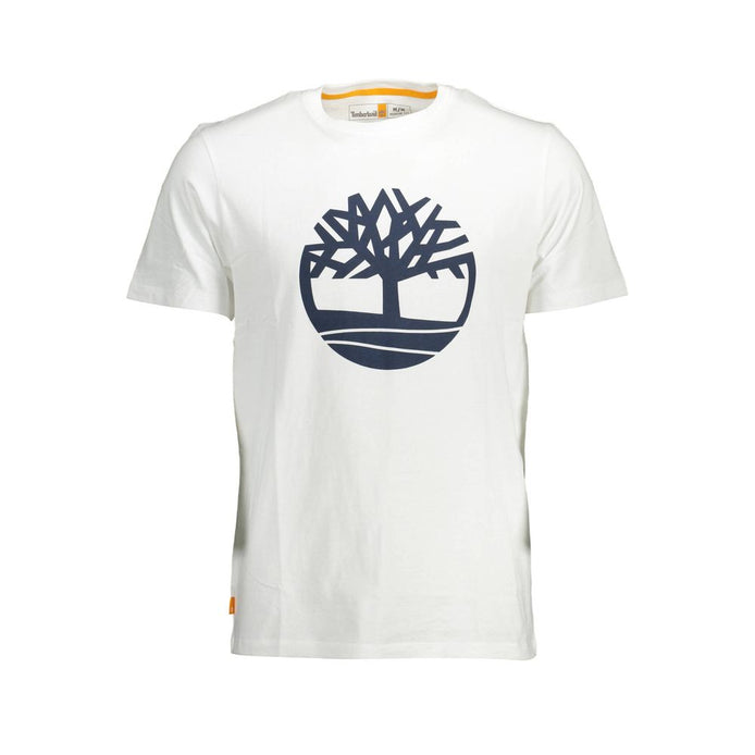 Timberland White Cotton Men T-Shirt Timberland