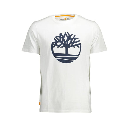 Timberland White Cotton Men T-Shirt Timberland