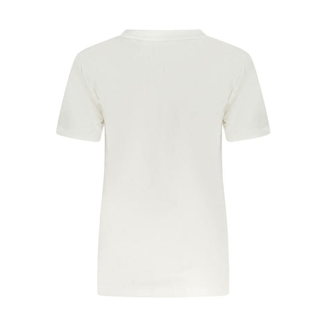 Converse White Cotton Women T-Shirt Converse