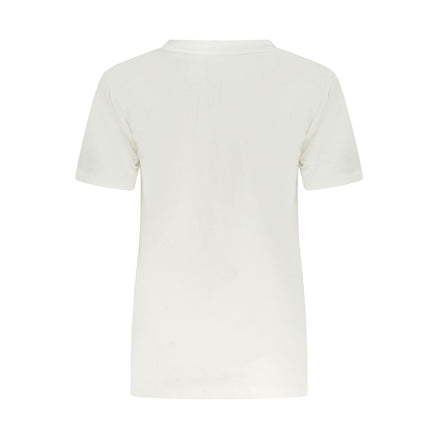 Converse White Cotton Women T-Shirt Converse