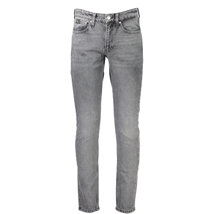 Calvin Klein Gray Cotton Slim Fit Jeans Calvin Klein