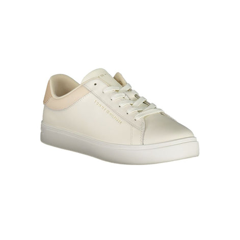 Tommy Hilfiger Beige Leather Women Sneaker Tommy Hilfiger