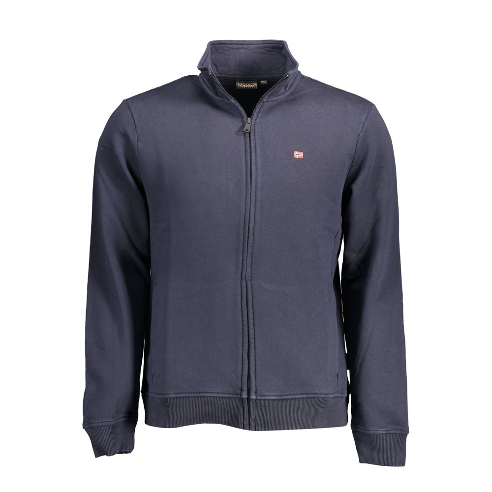 Napapijri Blue Cotton Men Sweater Napapijri