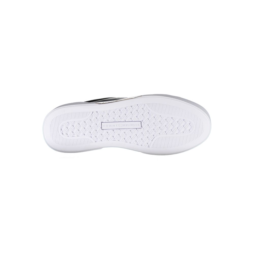 Tommy Hilfiger Black Leather Women Sneaker Tommy Hilfiger