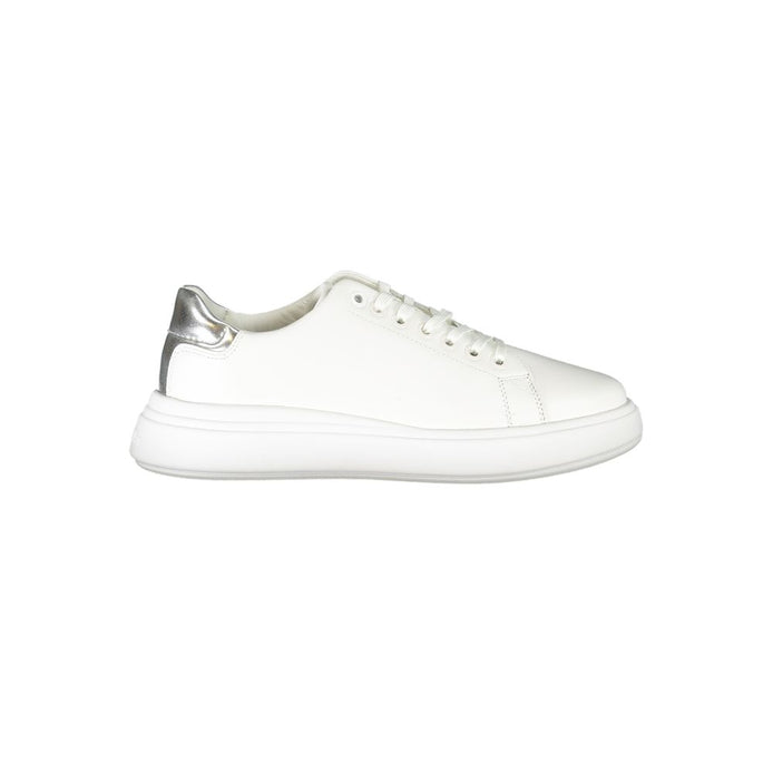 Baskets Calvin Klein en cuir blanc pour femme
