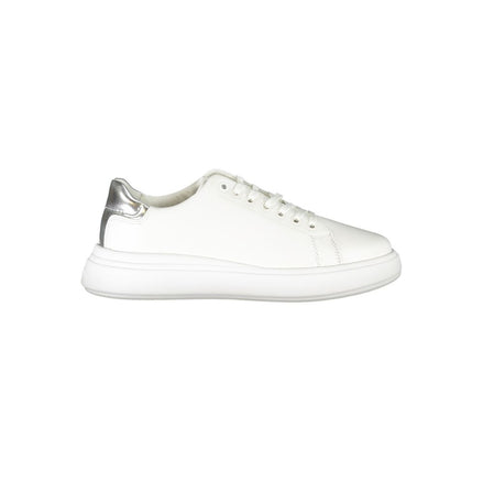 Baskets Calvin Klein en cuir blanc pour femme