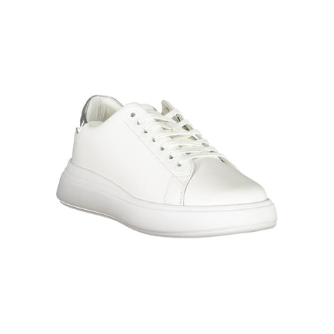 Baskets Calvin Klein en cuir blanc pour femme