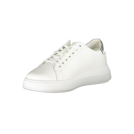 Baskets Calvin Klein en cuir blanc pour femme