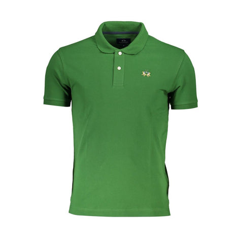 La Martina Verde Cotton Men Polo La Martina
