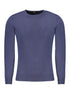 Cavalli Class Blu Viscosa Men Sweater Cavalli Class