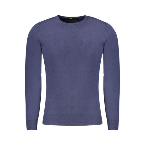 Cavalli Class Blu Viscosa Men Sweater Cavalli Class