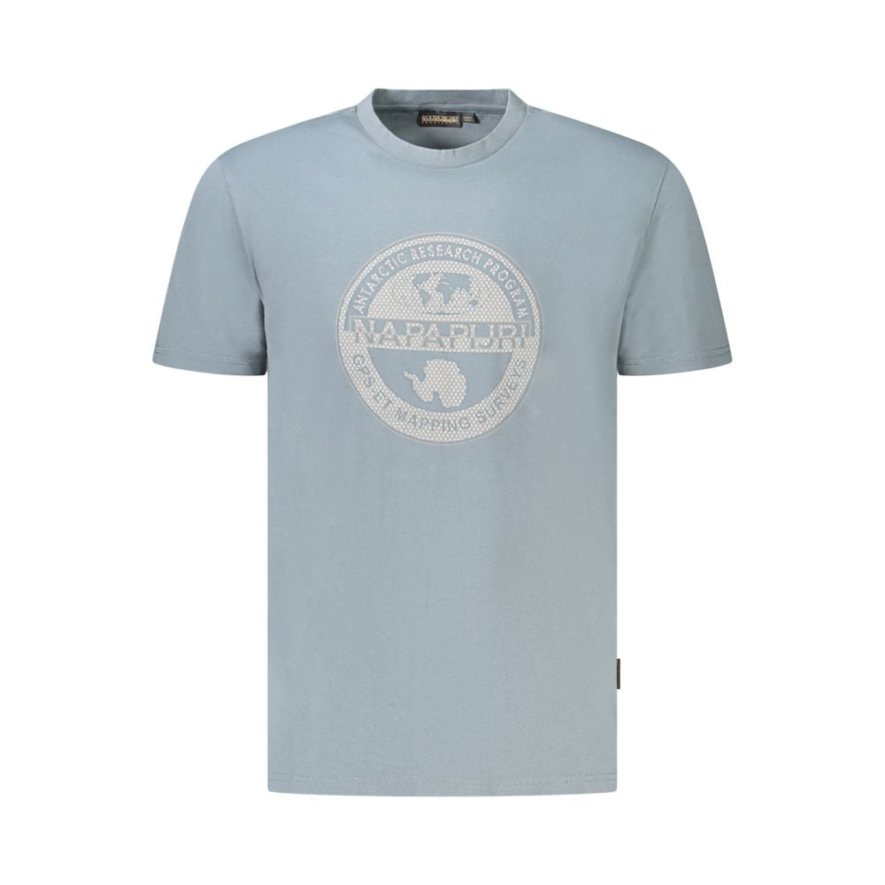Napapijri Grigio Organic Cotton Men T-Shirt Napapijri
