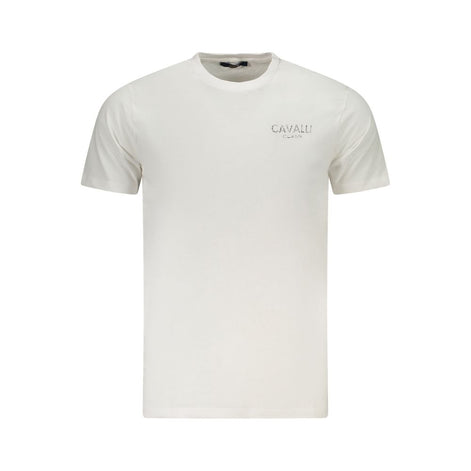 Cavalli Class Bianco Baumwoll-Herren-T-Shirt