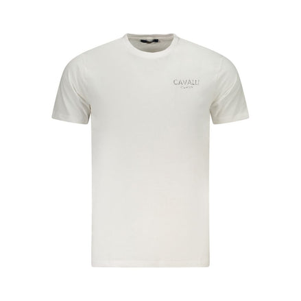 T-shirt homme Cavalli Class Bianco en coton