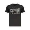 Cavalli Class Schwarzes Baumwoll-T-Shirt für Herren